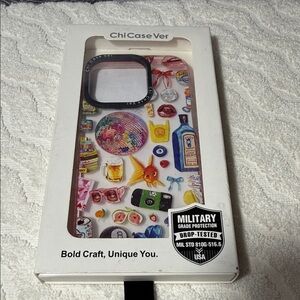 New! iPhone 14 Plus Case, Retro Party Collage Pattern with Disco